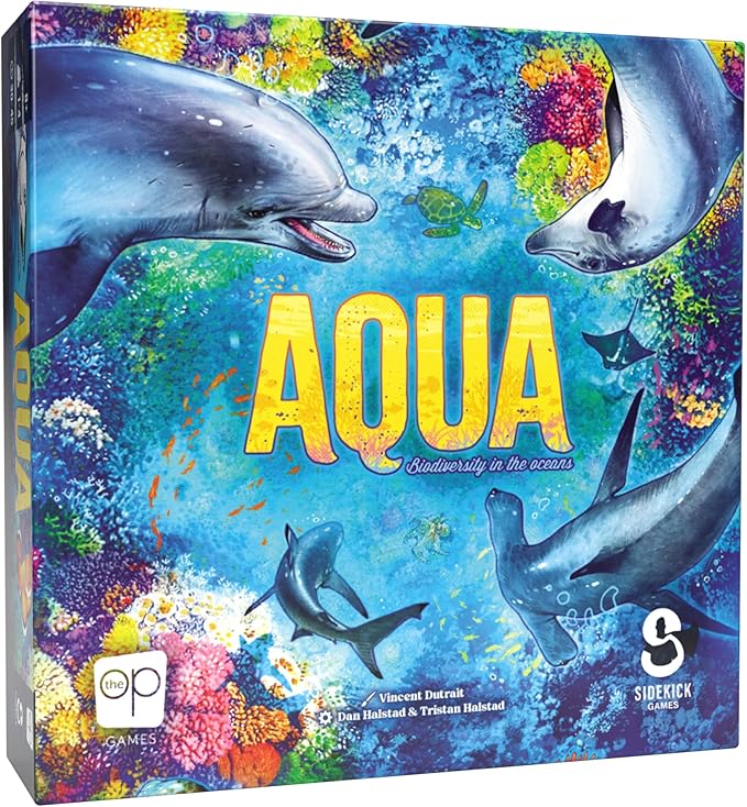 Aqua Board Game, Fun Strategy Game for Adults and Family, Thematic Oceanic Tile Placement Game, Ages 8+, 1-4 Players, 30-45+ Minute Playtime, Solo and Competitive Modes