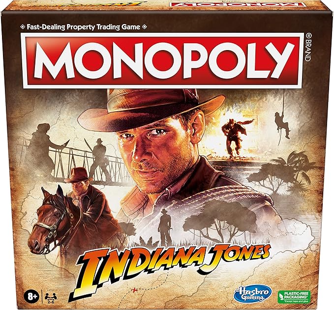 Hasbro Gaming Monopoly Indiana Jones Game, Inspired by The Indiana Jones Movies, Board Game for 2-6 Players, Ages 8 and Up