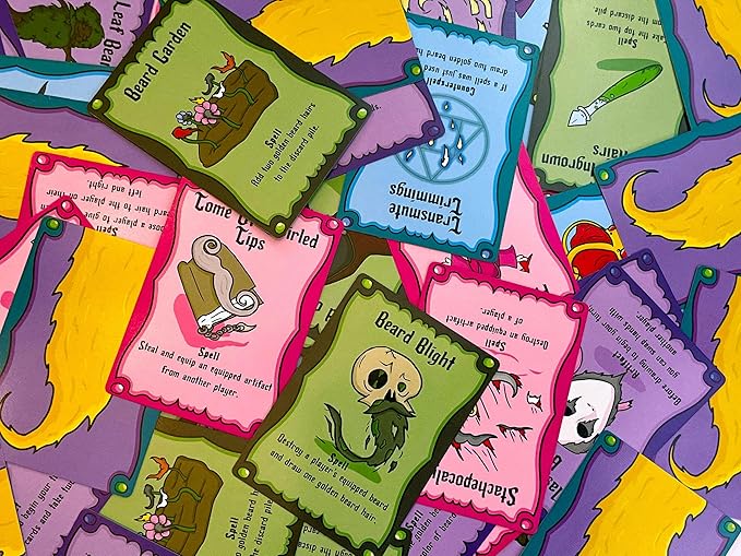 Beard Wizards Card Game for 2-5 Players by The Dusty Top Hat
