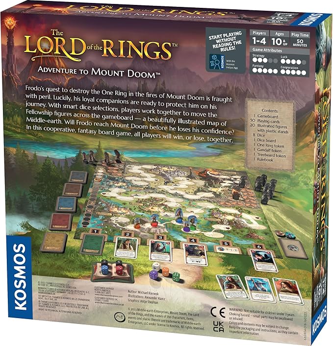 The Lord of The Rings: Adventure to Mount Doom | Family Game | Cooperative Game | Strategy Game