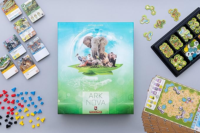 Ark Nova Card Drafting, Hand Management Strategy Board Game, 1-4 Players, 90 to 150 Minute Play