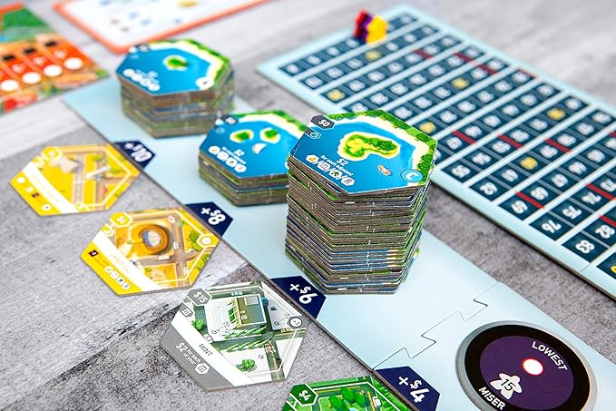Suburbia, Thematic City Building Strategic Board Game, Tile Laying Board Game, Fun Game for Adults