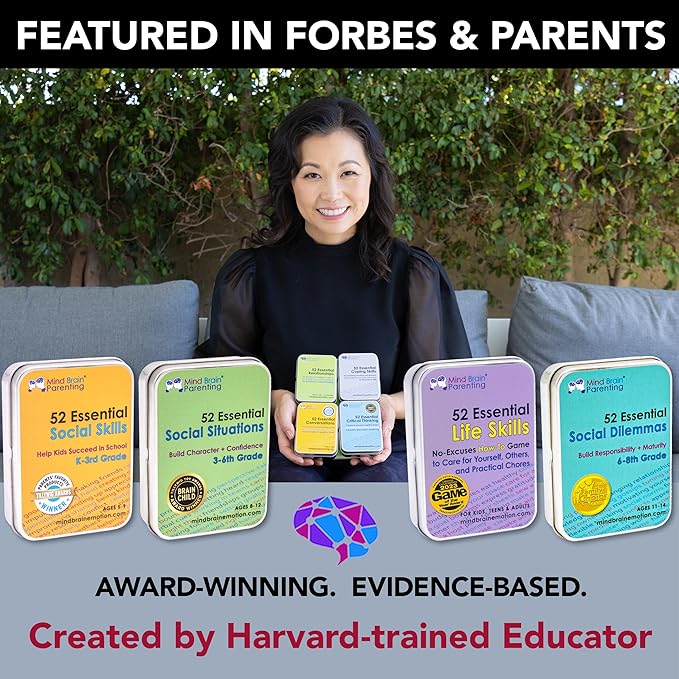 52 Essential Social Situations - Social Skills Activities for Kids (3-6th Grade) - Social Emotional Learning & Growth Mindset for Family, Classroom, Counseling - Conversation Card Games for Kids 8-12