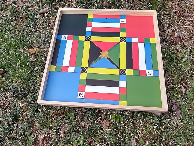 Jamaican Ludo Original Edition | 24in x 24in Board Game | Family Game Night Activity | Fun Easy Multi-Player Entertainment (4 Players, Ages 6+)