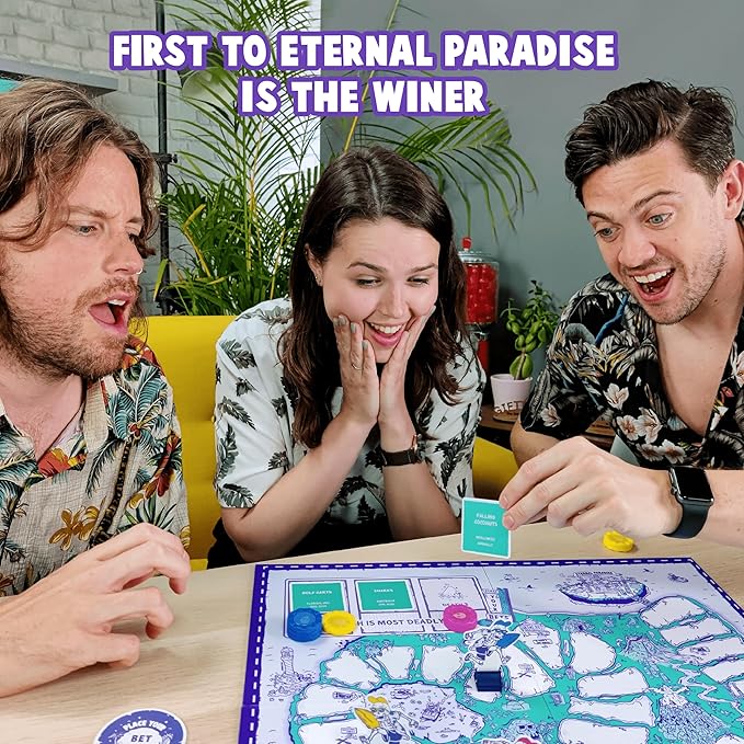 Death by Coconuts - Risk and Reward Family Board Game - 250 Cards - 2-8 Players - Suitable for Adults and Teenagers