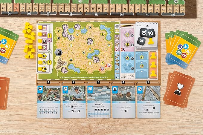 Ark Nova Card Drafting, Hand Management Strategy Board Game, 1-4 Players, 90 to 150 Minute Play