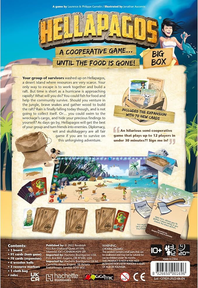 GIGAMIC Hellapagos: Big Box | Cooperative Party Game for Teens and Adults | Ages 10+ | 3 to 12 Players | 20 Minutes