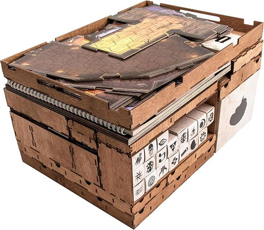 SMONEX Wooden Organizer and Four Player Boards Compatible with Gloomhaven Board Game - Box Suitable for Storage All Gloomhaven Expansions - Insert and Storage