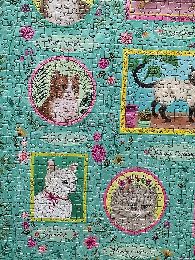 Famous Felines 1000 Piece Jigsaw Puzzle | Sustainable Puzzle for Adults | Premium 100% Recycled Board | Great Gift for Adults | Gibsons Games