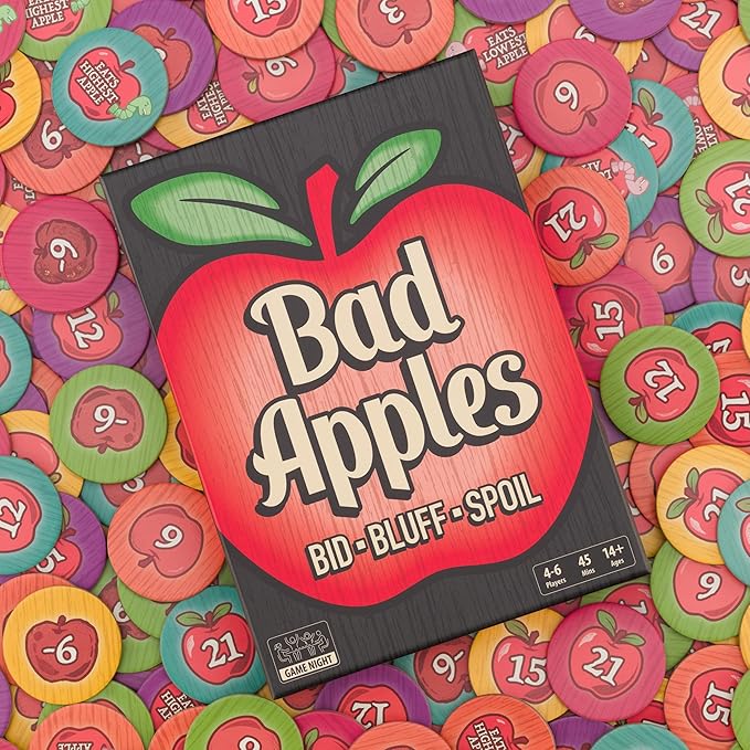 Bad Apples - Board Games - Family Games - Party Games - Games for Adults - Card Games - Strategy - Bidding & Bluffing - Game Night