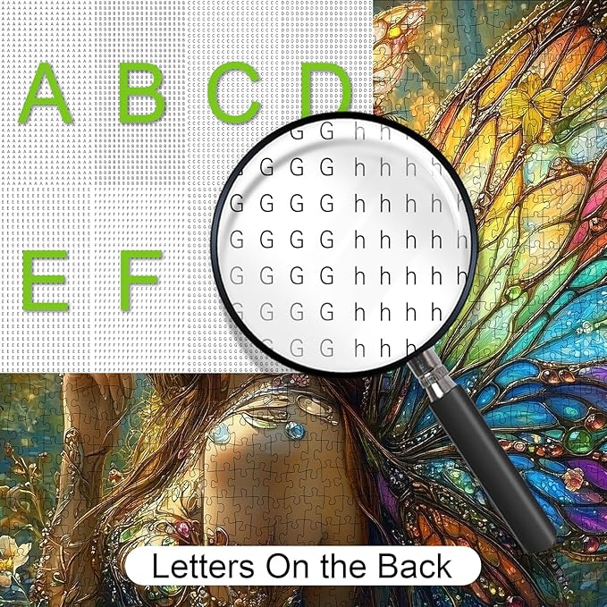 1000pcs Fantasy Fairy Paper Puzzle - Vibrant Find Butterfly Wing Art, Large Puzzle Toy Adult Game Gift - Family Interactive Game Puzzle DIY Home Decoration Brain Challenge Gift