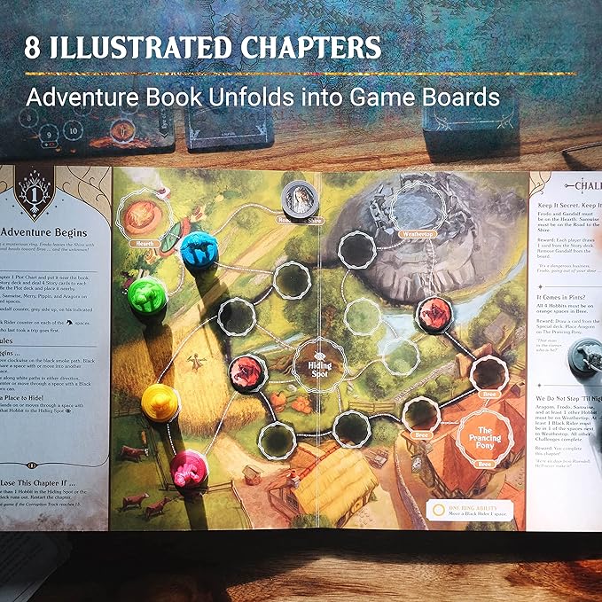Lord of The Rings Adventure Book Game | Immersive Cooperative Gameplay | Innovative Chapter Book Format | Unique Corruption Track for Ages 10 and Up