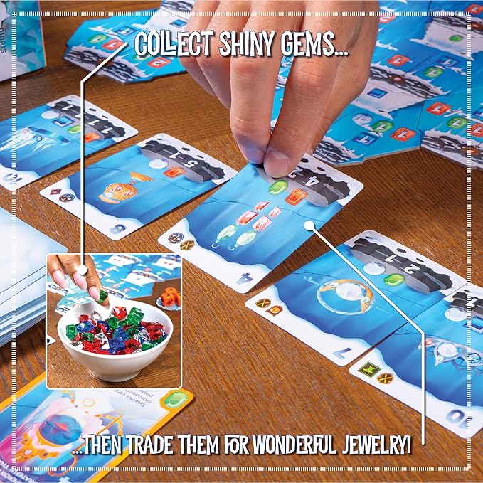 Left Justified Jewels for The Emperor Penguin Board Game – Fun, Engaging, and Funny for Families, Friends, Adults, Kids, and Teens – A Good Gift Idea – Great for Game Night – 2 to 5 Players