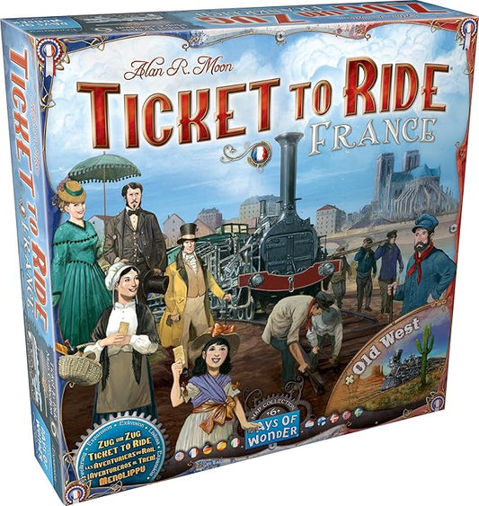 Ticket to Ride France + Old West Board Game EXPANSION - Train Route Strategy Game, Fun Family Game for Kids & Adults, Ages 8+, 2-6 Players, 30-60 Minute Playtime, Made by Days of Wonder