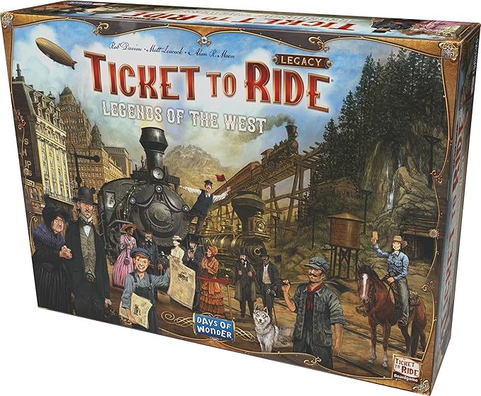 Ticket to Ride Legacy: Legends of The West Board Game - The Ultimate Train Adventure! Strategy Game, Family Game for Kids & Adults, Ages 10+, 2-5 Players, 20-90 Min Playtime, Made by Days of Wonder