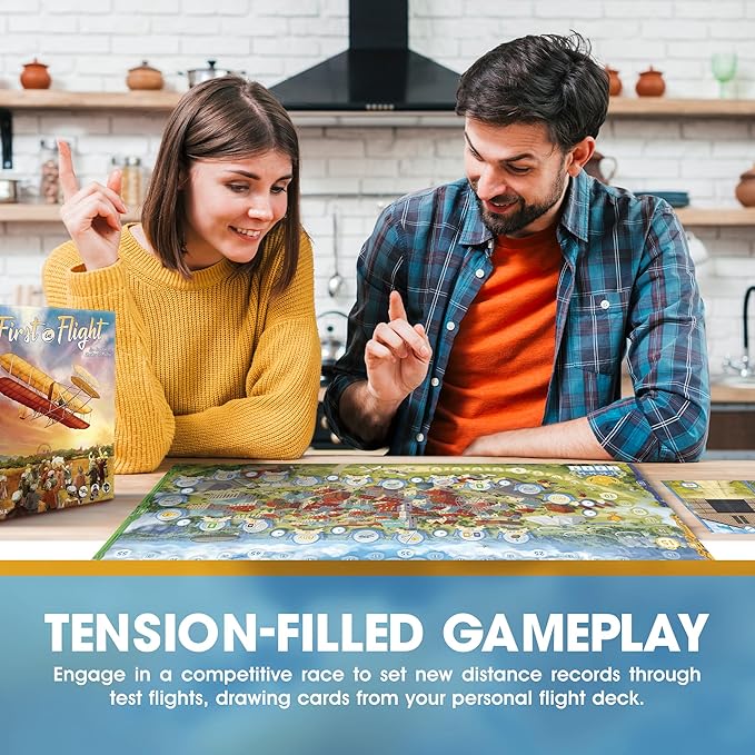 First In Flight: MENSA Award Winning Board Game About Historical Aviation - Strategy Board Game for Teens, Adults and Heavy Gamers - A Flight-Themed Adventure Card Game for Airplane Enthusiasts
