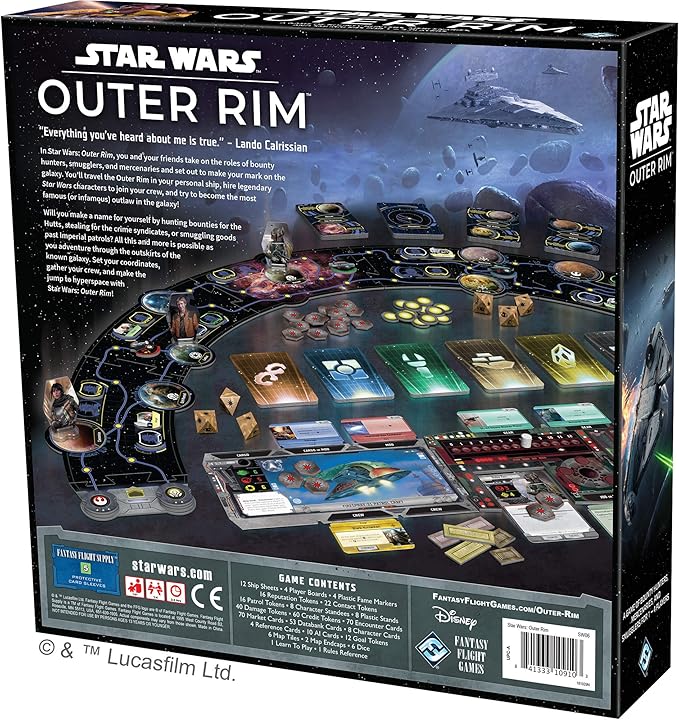 Star Wars Outer Rim Board Game | Strategy Game | Adventure Game for Adults and Teens | Ages 14 and up | 1-4 Players | Average Playtime 3-4 Hours | Made by Fantasy Flight Games