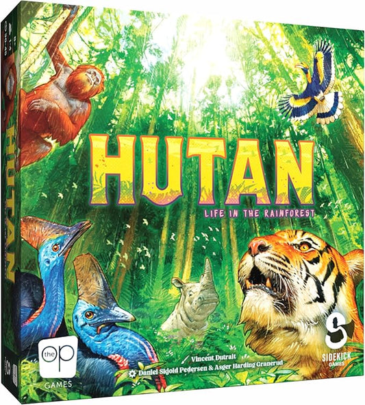 Hutan Board Game, Strategic Tile Placement Game for Families & Adults, Eco-Themed Strategy, Grow Trees, Attract Wildlife, Solo & Multiplayer 1-4 Players, Made by The Op Games