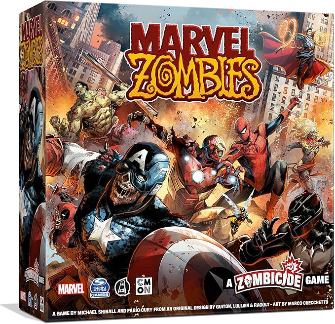 CMON Marvel Zombies - A Zombicide Game: Embrace The Hunger as Heroes Turn Undead in The Ultimate Marvel Crossover! Cooperative Strategy Game, Ages 14+, 1-6 Players, 90 Minute Playtime, Made