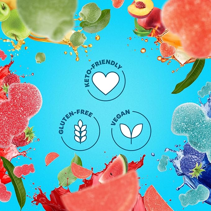 Shameless Snacks Allstars – Candy Variety Pack | Sour Gummy Candy | Healthy Vegan Snacks | Low Sugar Fruit Snack | 6-Pack, Gluten Free | Red Raspberry, Watermelon, Peach, Green Apple, Blue Raspberry