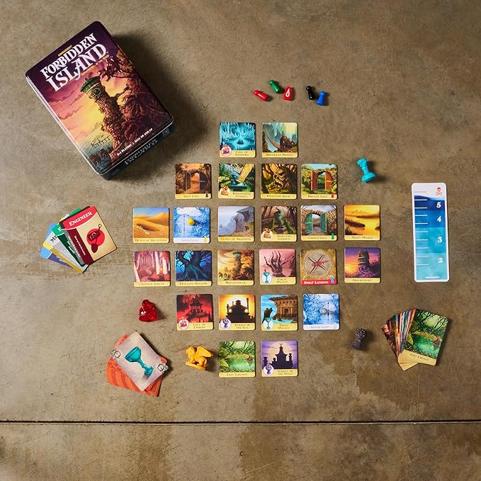 Gamewright - Forbidden Island - Cooperative Strategy Survival Board Game, 2-4 Players