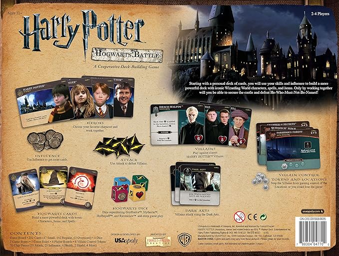 USAOPOLY Harry Potter Hogwarts Battle Cooperative Deck Building Card Game | Official Licensed Merchandise Board Great Gift for Fans Movie artwork For 132 months to 1188 months