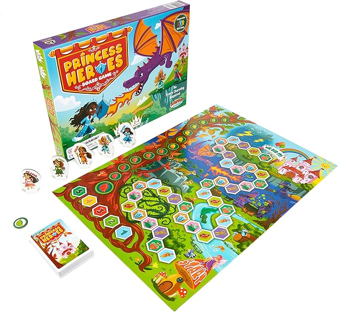 Jumping High Fives Princess Heroes Board Game - Cooperative Princess Castle Game for Kids Ages 4 and Up - Children Develop New Skills Through Play, Perfect for Family Fun Time