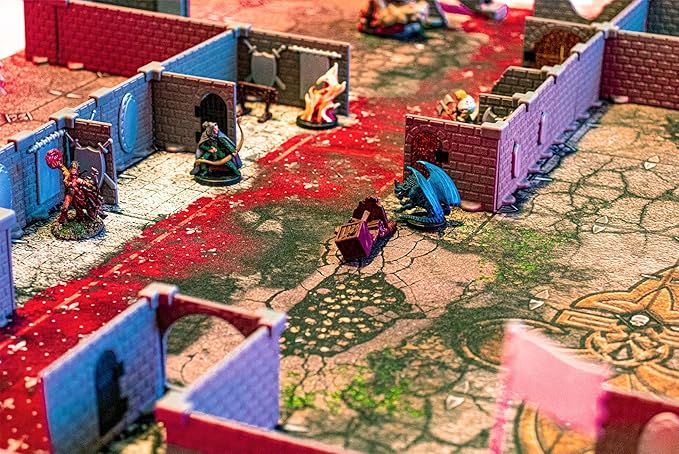 Squire Dungeon Set - Mini Dungeon Castle Cavern DND Terrain for TableTop RPGs, Dungeons & Dragons, Pathfinder, War Gaming, and More! by DCD (51+pcs, 1.4sqft, 8rooms)