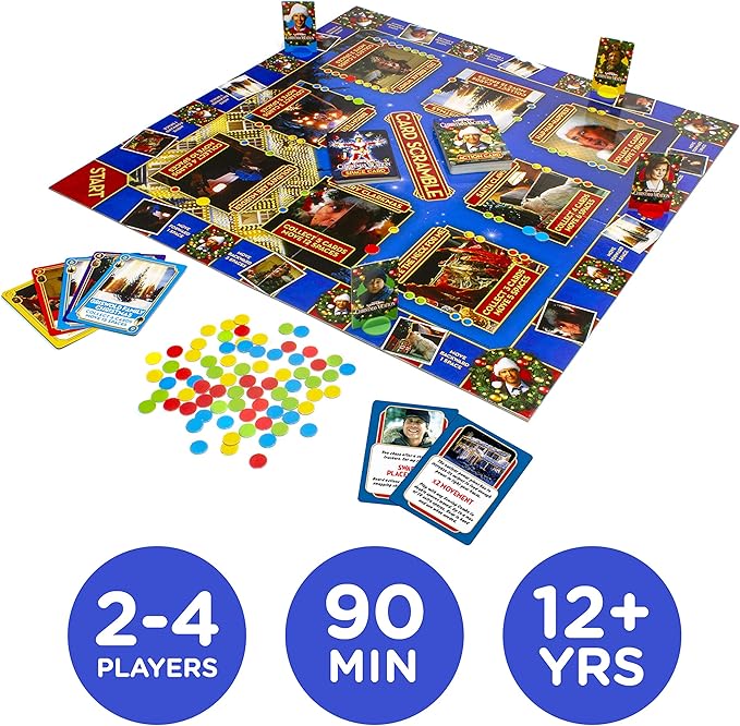AQUARIUS Christmas Vacation Card Scramble Board Game- Fun Family Party Game for Kids, Teens & Adults - Entertaining Game Night Gift - Officially Licensed Merchandise
