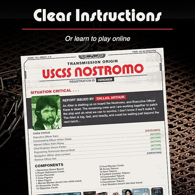 Ravensburger Alien: Fate of The Nostromo Board Game for Ages 10 & Up – A Cooperative Strategy Game of Suspense