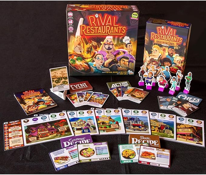 Gap Closer Games | Rival Restaurants: Back for Seconds Expansion | Strategy Board Game | 2 to 6 Players | Ages 10+ | 45+ Minutes