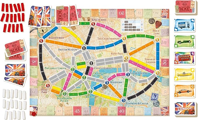 Ticket to Ride London Board Game - Train Route-Building Strategy Game, Fun Family Game for Kids & Adults, Ages 8+, 2-4 Players, 10-15 Minute Playtime, Made by Days of Wonder