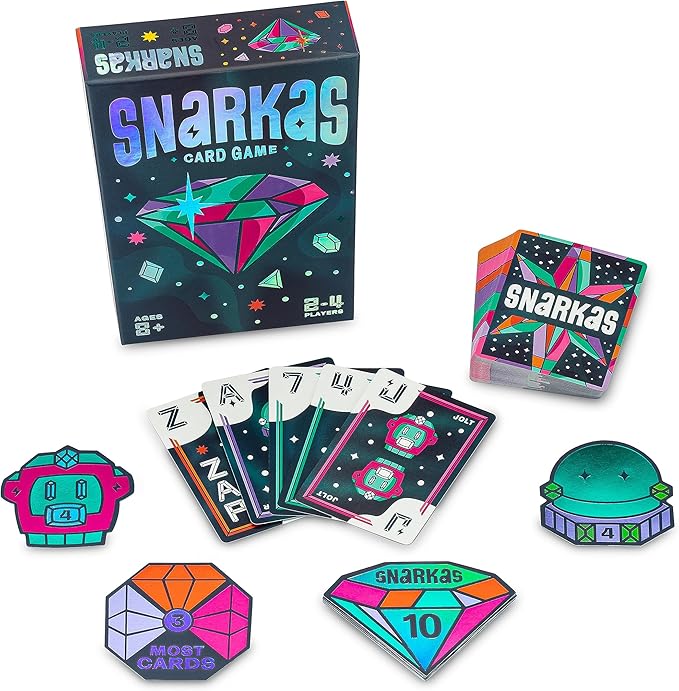 Snarkas Card Game | Gem-Collecting Adding & Matching Game | Perfect for Family Games | 2-4 Players, Ages 8+