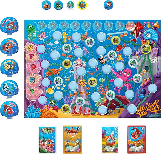 Jumping High Fives Clownfish Cove Board Game - Fun Childrens Cooperative Underwater Fish Board Game for Kids Ages 4 and Up, Race Across The Ocean and Learn New Skills Through Play