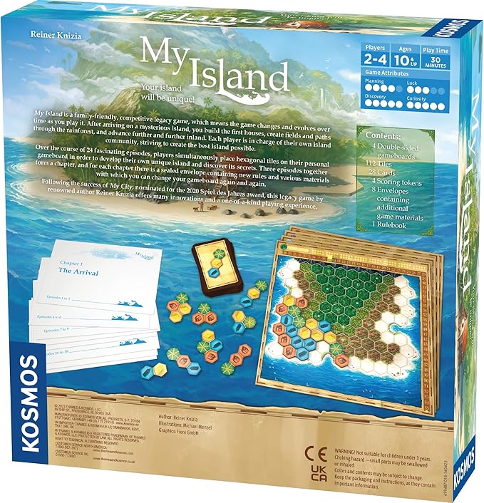 Thames & Kosmos My Island | Legacy Board Game | Kosmos Games | Multi-Player | 2-4 Players | Strategy Game