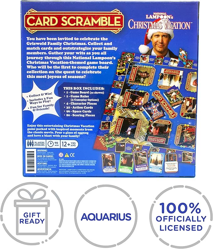 AQUARIUS Christmas Vacation Card Scramble Board Game- Fun Family Party Game for Kids, Teens & Adults - Entertaining Game Night Gift - Officially Licensed Merchandise