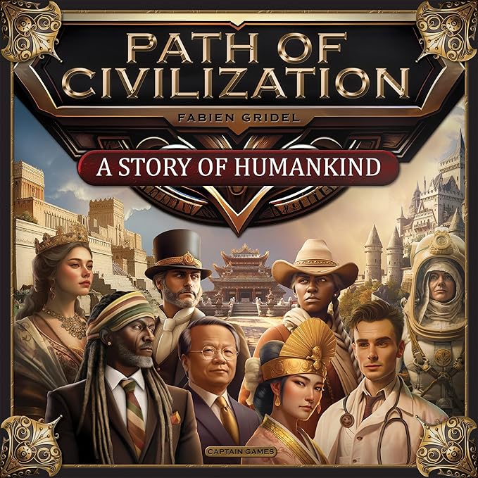 Path of Civilization Board Game - Epic Civilization Strategy Game, Discover The History of Humankind, Family Game for Kids & Adults, Ages 14+, 1-5 Players, 20-100 Min Playtime, Made by Captain Games