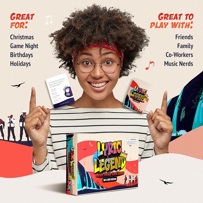 Lyric Legend 90's R&B - Finish The Lyrics Game with Trivia to Argue for The Correct Songs. Great for Gifts, Game Night, and Groups. 144 Songs and a Playlist, You'll Sing Along and Quiz Your Friends!