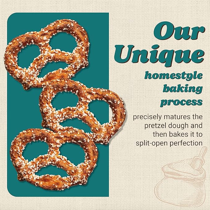 Unique Snacks Extra Salt Splits Pretzels, Original Split-Open Pretzels, Delicious Homestyle Baked Snack Bag, OU Kosher, and Non-GMO Food, No Artificial Flavor, 11 Oz. Bag, Pack of 6
