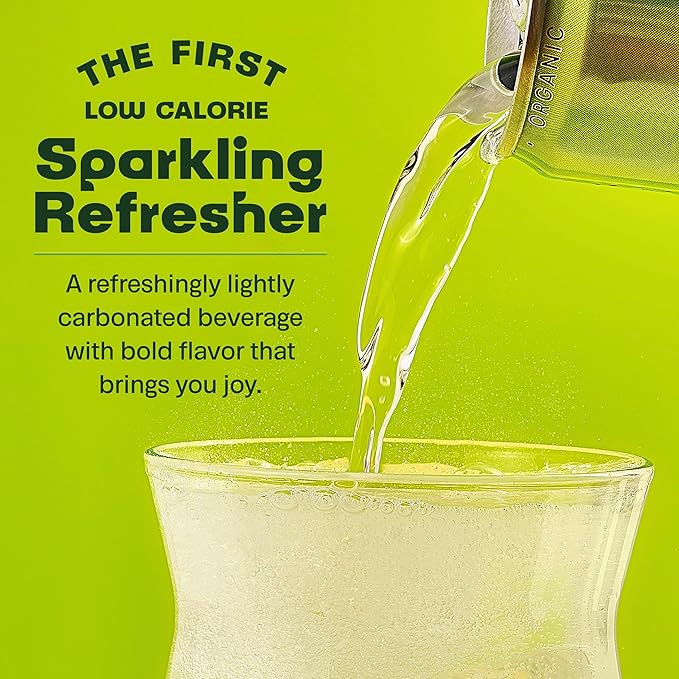 WAVE Sparkling Refreshers | Sparkling Juice | Organic Hydration | Low Calorie Drink | Lightly Carbonated Soda Alternative | No Added Sugar, Preservatives or Artificial Ingredients | Mint Lime | 12 Pk