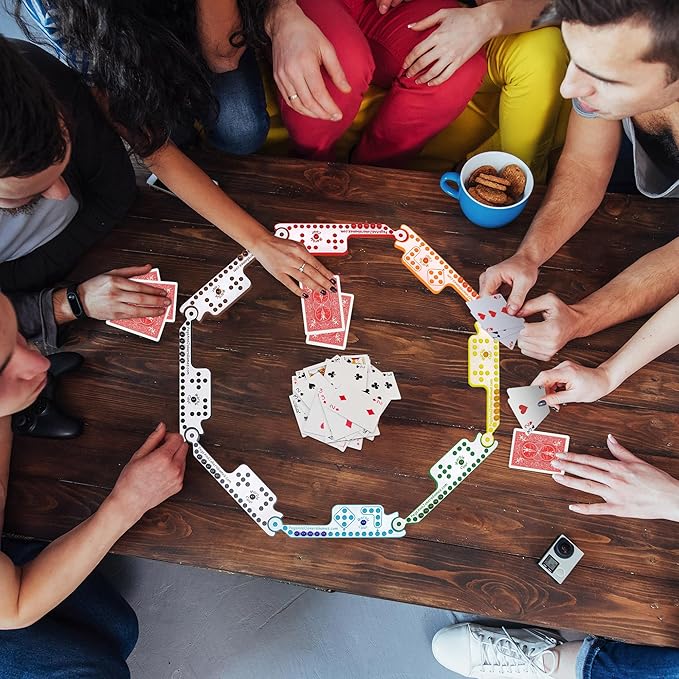Marbles & Jokers Board Game - 2-8 Players, Fun, Compact, Portable & Durable, Easy to Learn, Color-Coded Boards, Convenient Storage, Perfect for Travel, Holiday Party & Family Game Nights