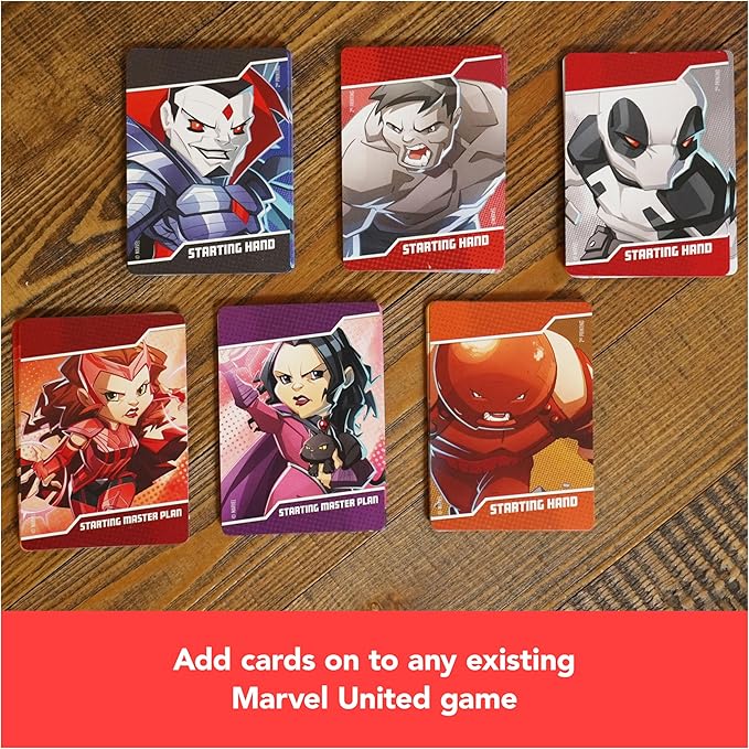 Spin Master Games, Marvel United: Witching Hour Expansion Pack with Scarlet Witch & Agatha Harkness Miniatures, Limited Edition Trade Show Exclusive, Board Games for Adults, 1-5 Players, Ages 14 & Up