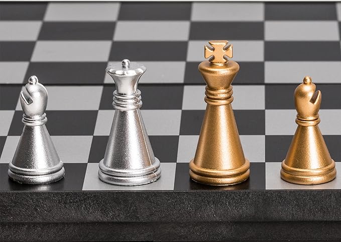 Yellow Mountain Imports Travel Magnetic Chess Mini-Set (6.3 Inches) - Compact, Folding, Educational Board Game