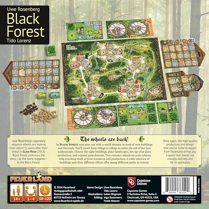 Black Forest - Resource Management Card Based Board Game, 1-4 Players, Ages 14+, 90 Minutes