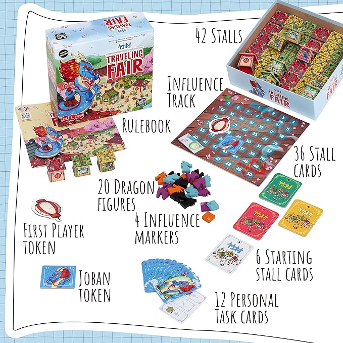 Traveling Fair| Family Board Game | Board Game for Kids and Family | Adventure Board Game | Board Game for Kids and Parents | Ages 7+ | for 2 to 4 Players | Average Playtime 30-60 Minutes