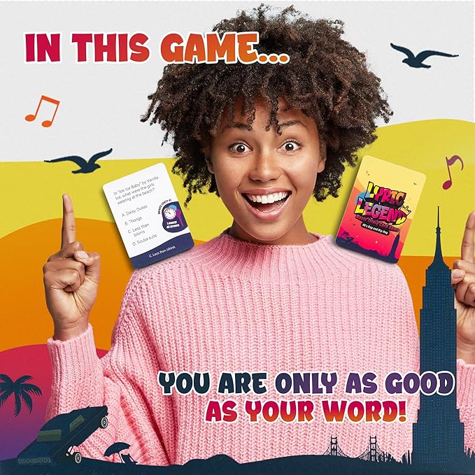 Lyric Legend 90s Hip-Hop and Rap - Music Trivia Game To Finish The Lyrics And Argue For The Correct Songs. Great For Groups, Gifts, Game Night, and Parties. Sing Along and Quiz Your Friends and Family