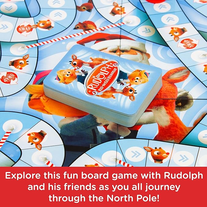 AQUARIUS Rudolph The Red-Nosed Reindeer Board Game - Fun Family Christmas Gift for Kids & Adults - Officially Licensed Rudolph Merchandise & Collectibles