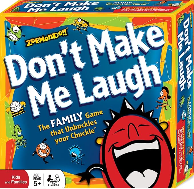 Zobmondo!! Don't Make Me Laugh! The Silly Reinvented Charades Party Game | Hilarious for Families and Kids | Multi-Award Winner