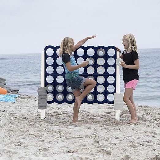 ECR4Kids Jumbo 4-To-Score, Giant Game, Navy/White