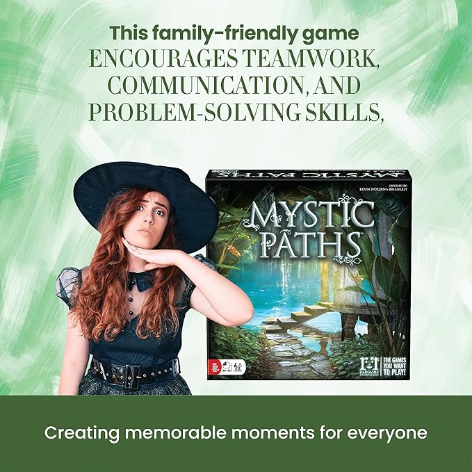 R&R Games Mystic Paths, Cooperative Board Game for Adults and Kids, Card Games for Family Night